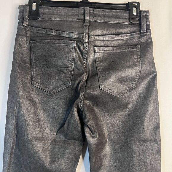 Joes Glossy Waxed Gray Coated The Charlie High Rise Skinny Ankle Jeans Size 28 - Picture 5 of 12